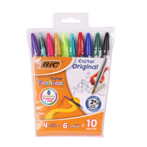 Pochette de 10 (6+4) Stylos à bille Bic