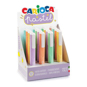Présentoir de 16 Marqueurs Fluo Pastel Carioca