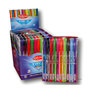Pochette de 10 Stylos à Bille Krish Tri-3 (10)