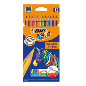 Crayons de Couleur de 12 Stripes Bic (12)