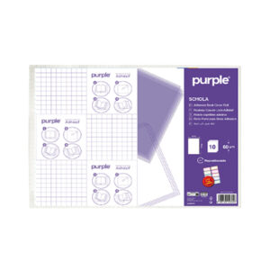 Paquet de 10 Couvre-Livres Adhésifs 50/36cm Purple
