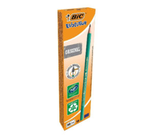 Crayon Noir Bic Evolution (vert) (12)
