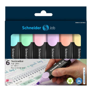 Pochette de 6 Marqueurs Fluo Pastels Schneider