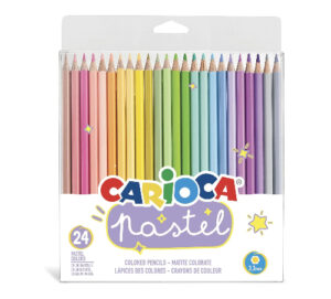 Crayons de Couleur de 24 Pastels Carioca